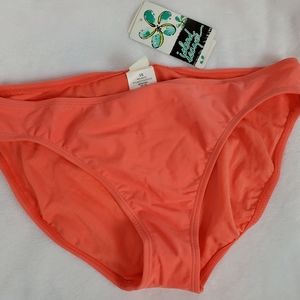 NWT Island Escape Coral bikini bottoms size 10